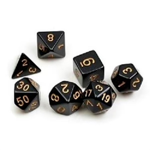 Solid Black Gold Ink - Rollespilsterninger - Sirius Dice